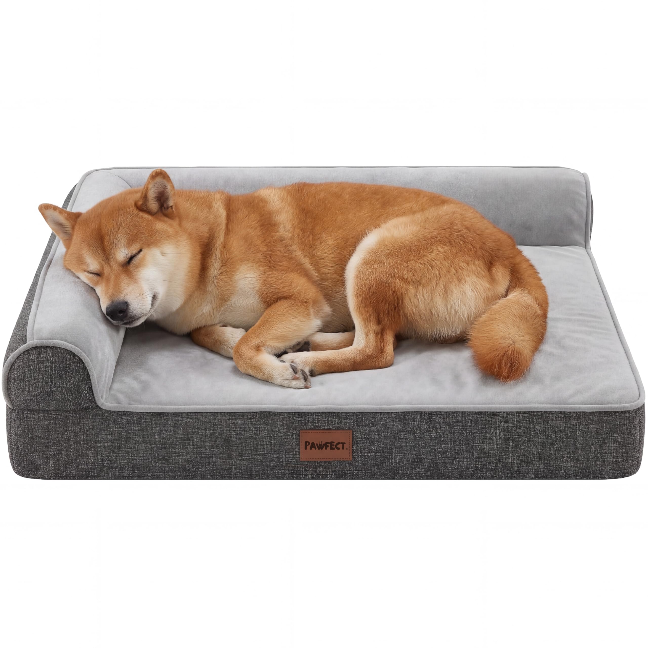 Pawfect Cama ortopédica para perros medianos, grandes y XL, cama para mascotas de espuma viscoelástica de alta densidad de 7 pulgadas con forro impermeable, fundas dobles extraíbles lavables, sofá
