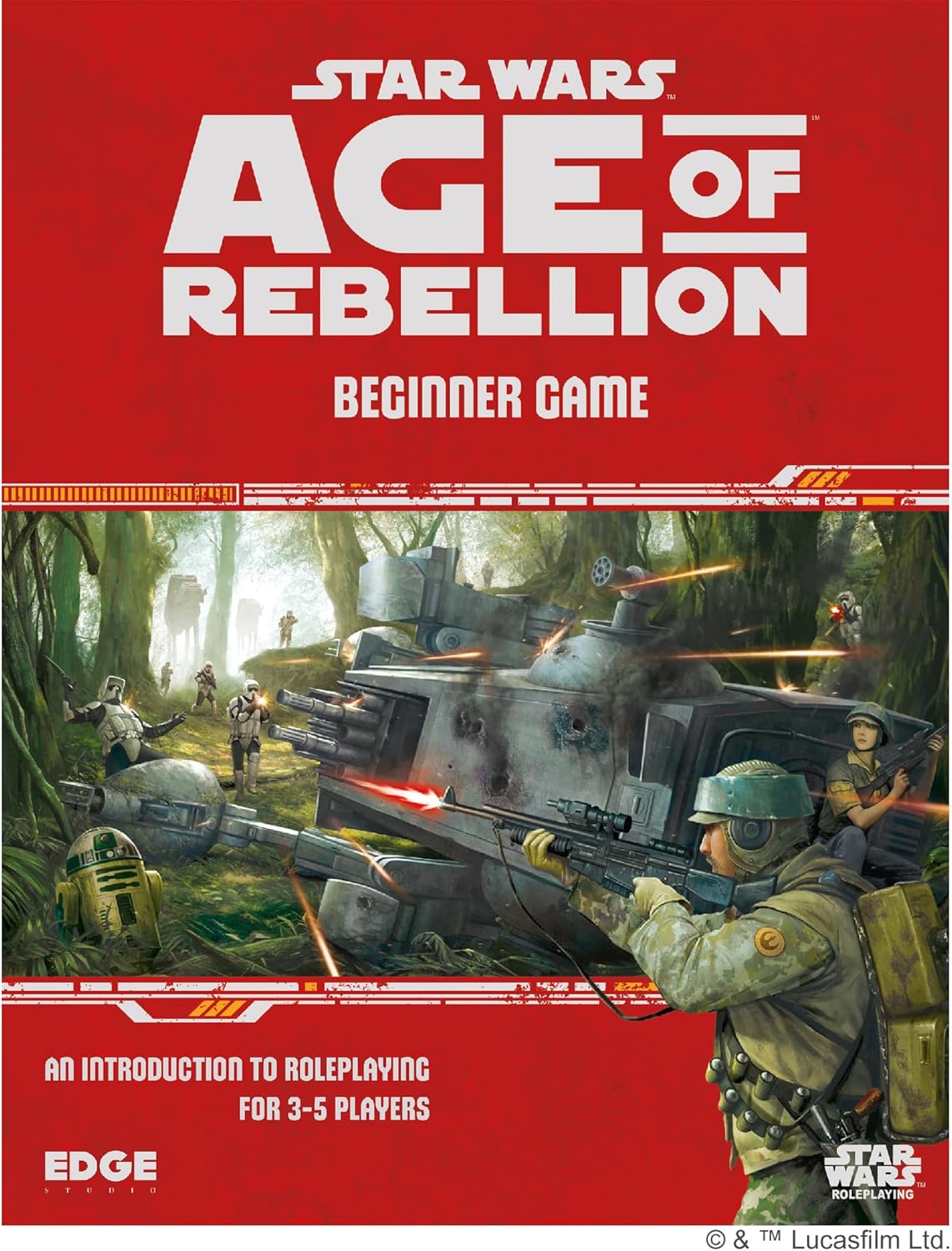 Star Wars - Age of Rebellion: Beginner Game - Dive into Galactic Adventure as a Rebel Alliance Member! Sci-Fi Roleplaying Game, Ages 10+, 3-5 Players, 1 Hour Playtime, Made by Edge Studio