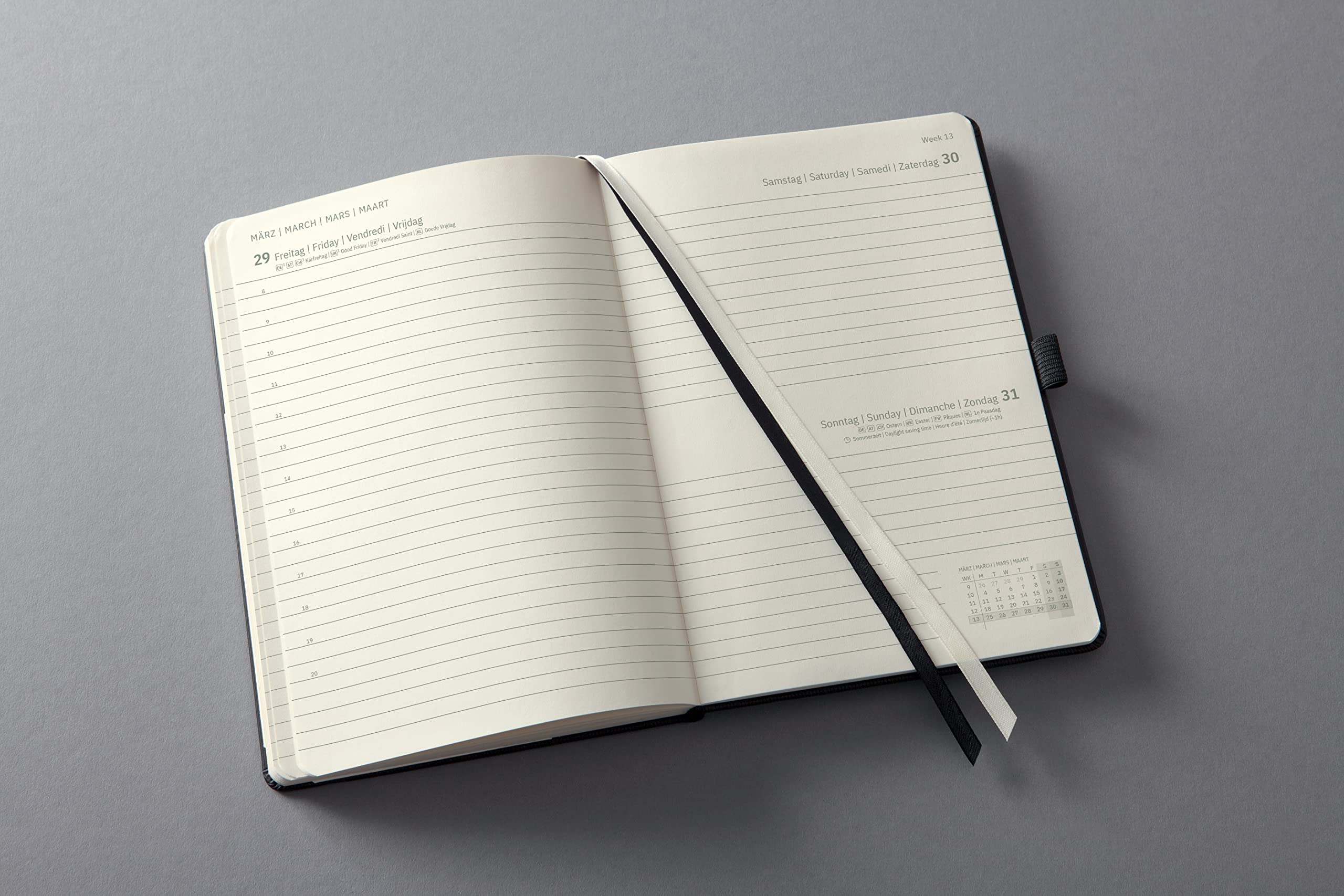 SIGEL C2410 Conceptum Daily planner 2024, approx. A5, Black, hardcover, 1 page equal to 1 day, 400 pages, ca. A5 - Image 2