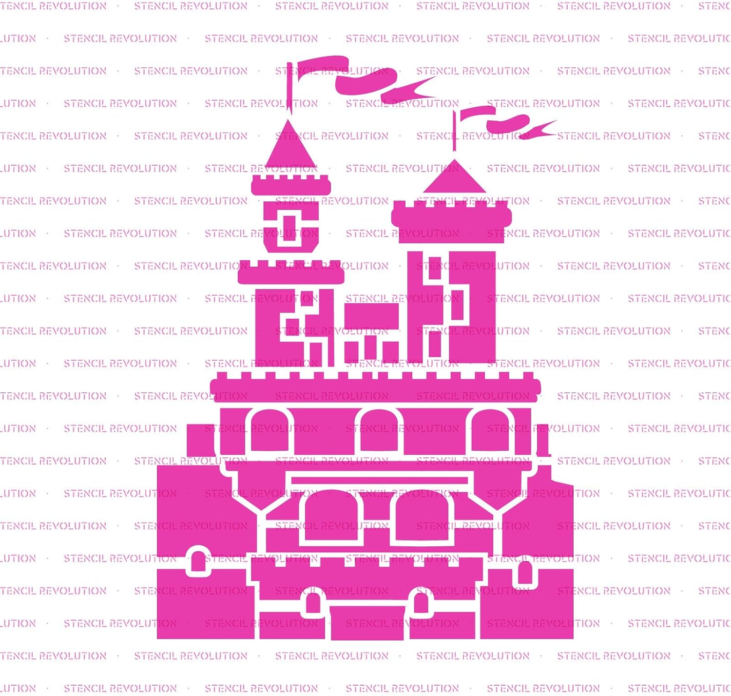 Fancy Castle Stencil - Easy-to-Use for Dreamy, Imaginative Artworks, Fancy Castle Stencil Template