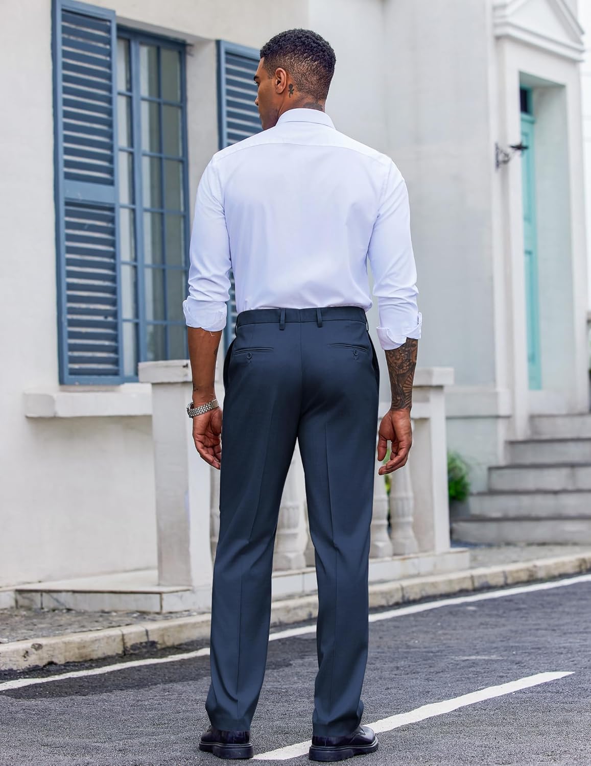 COOFANDY Calça social masculina com ajuste clássico, frente lisa, casual, cintura expansível, calça social em promoção! Veja a oferta e mais achadinhos de Calças 2 Hoje é o melhor dia para comprar COOFANDY Calça social masculina com ajuste clássico, frente lisa, casual, cintura expansível, calça social com aquele preço maroto! Promoção! Aproveite a oferta! 2