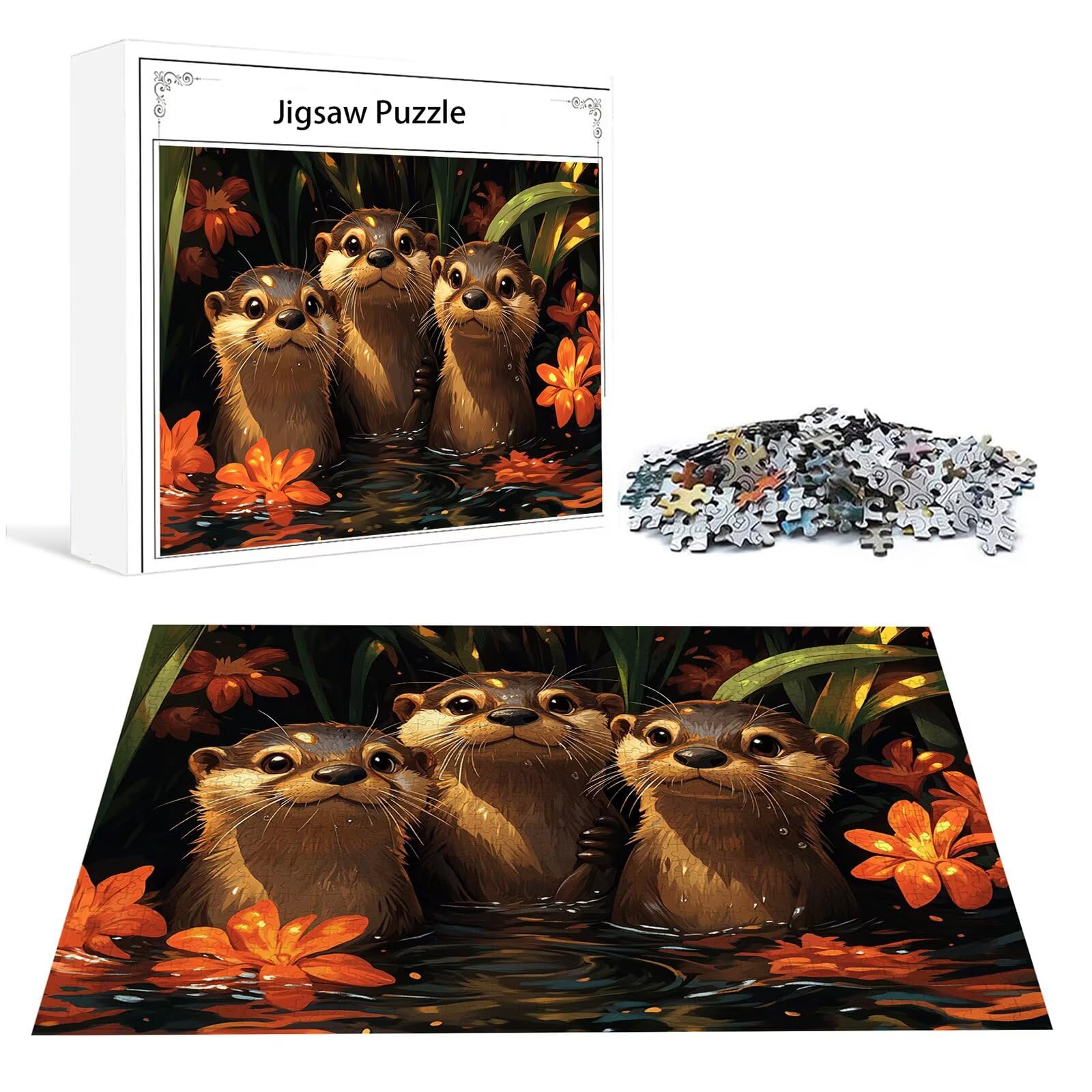 Puzzle 4000 Teile Erwachsene Otter 141x87cm,4000pcs Klassische Puzzles Tier Anspruchsvoll Jigsaw Spielzeug Puzzlespiel Lernspiel Impossible Holzpuzzle Geeignet für alle Altersgruppen Geschenk P-658