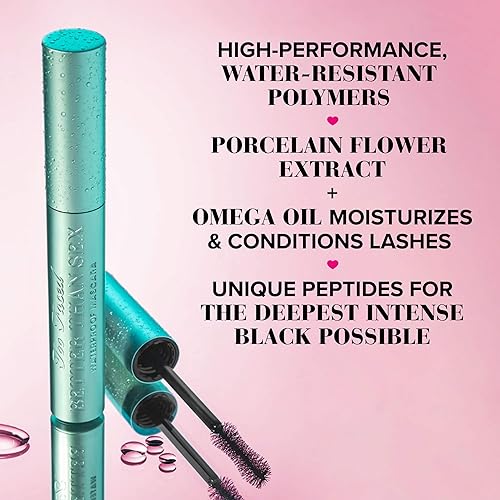 Vista 7 de Too Faced Better Than Sex Waterproof Mascara Volume + Length with Hourglass Brush