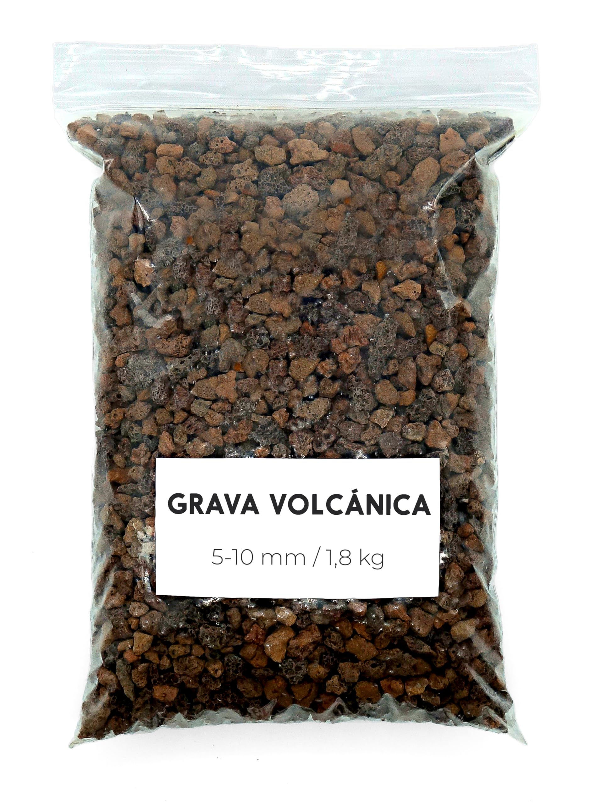 Piedra Volcanica 1,8kg - Grava Volcanica Jardin - Piedras Decorativas - Grava Acuario - Piedras Decorativas para Jarrones - Piedras Acuario y Peceras - Piedras para Macetas - Grava Jardin (5-10 mm)
