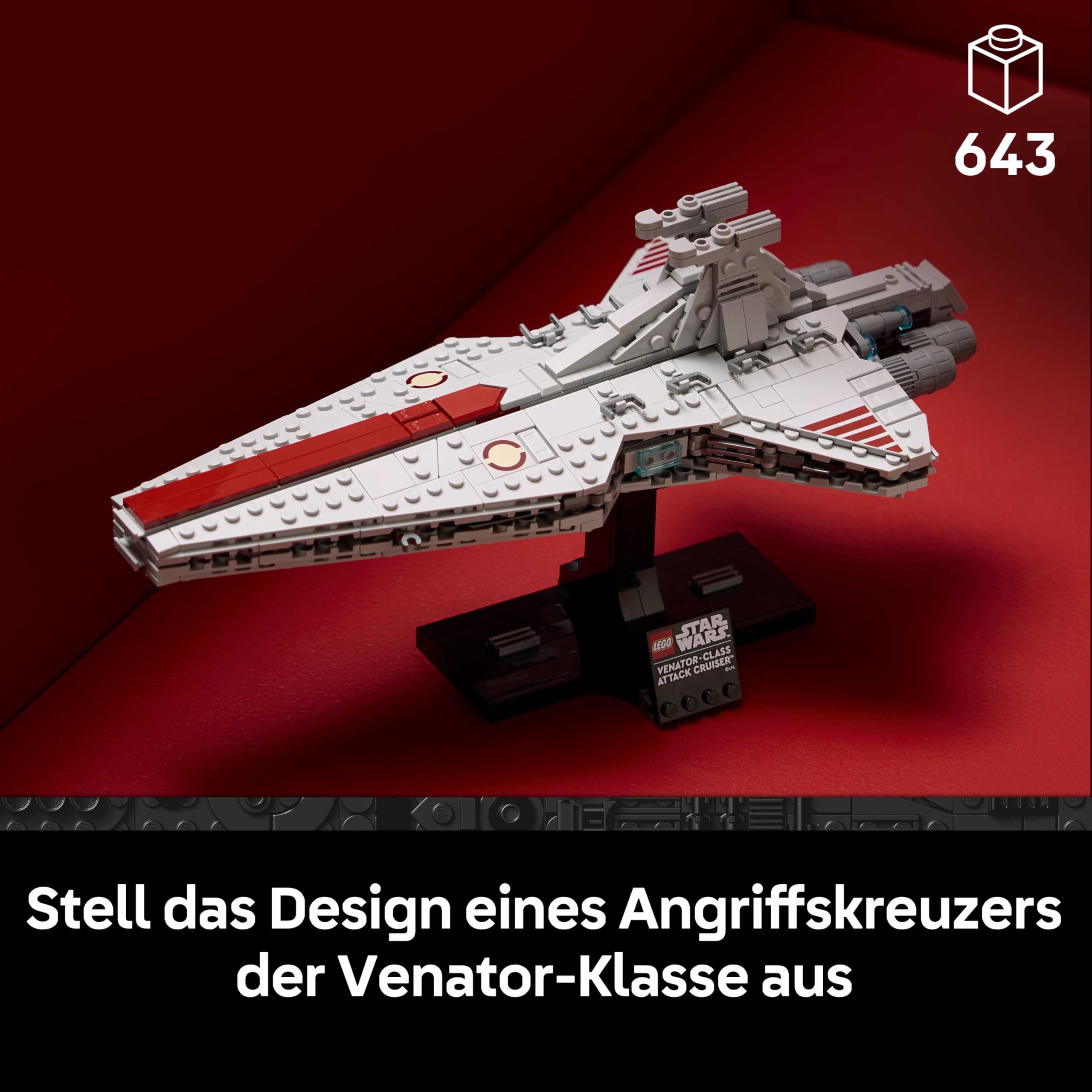 LEGO Star Wars 75441 Angriffskreuzer der Venator-Klasse - Modellbau-Set des republikanischen Kriegsschiffs für Erwachsene - Deko für Wohnzimmer & Regal - Geschenk für Fans von Die Rache der Sith