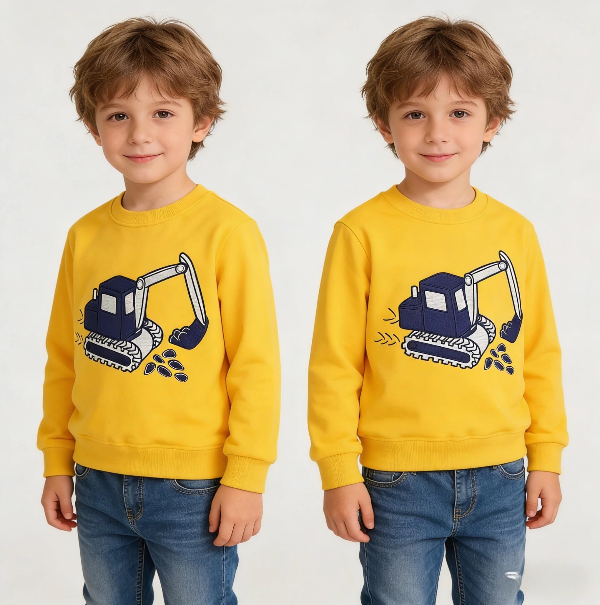 Sudaderas Niño Dinosaurio Pullover de Algodón Bebé Niños Sweatshirt Cuello Redondo para Niño Camiseta Casual de Manga Larga Sudaderas sin Capucha para Niño de 2-7 Años