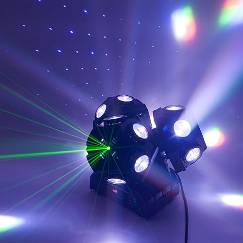 Miniatura 1 de 18 LEDs Cabeza móvil DJ luz giratoria haz luces de escenario DJ Iluminación Led Pinspot Luces de iluminación ascendente para eventos Activado por