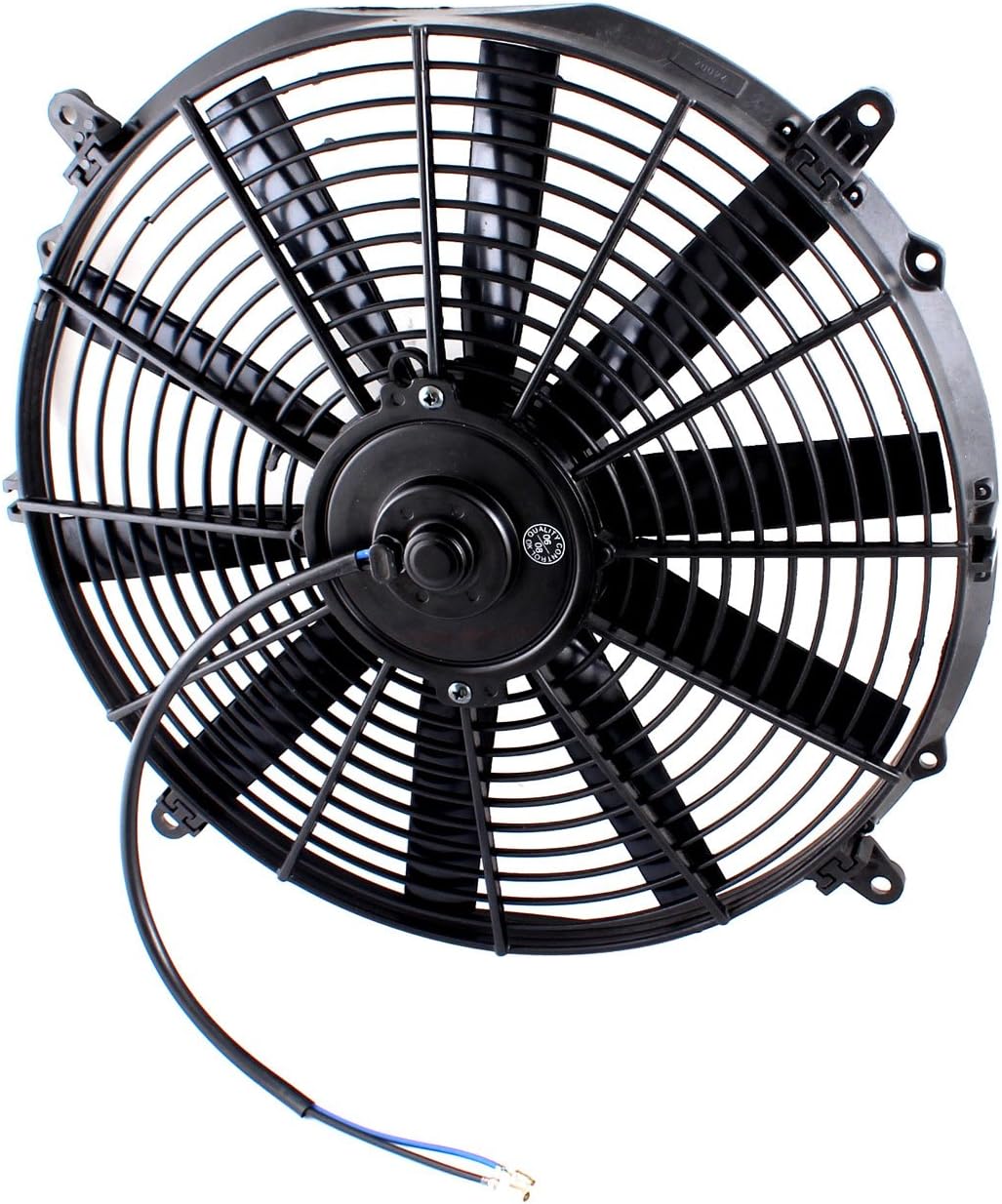DC 12V 14" 10 Blades Auto Car Air Conditioner Cooling Fan Black