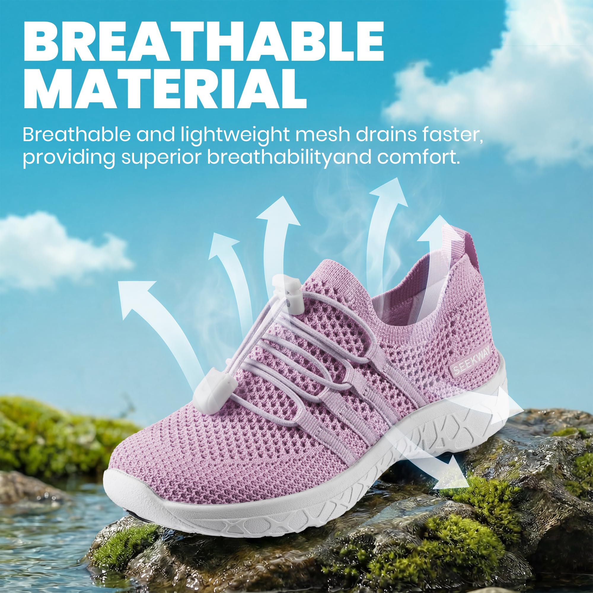 SEEKWAY Hiking Water Shoes for Kids and Toddler - Quick Dry Aqua Shoes and Barefoot for Surf Swim Beach Pool Kayak Sport Accessories, Camping Essentials Non-Slip for Boys Girls Sizes — view 4