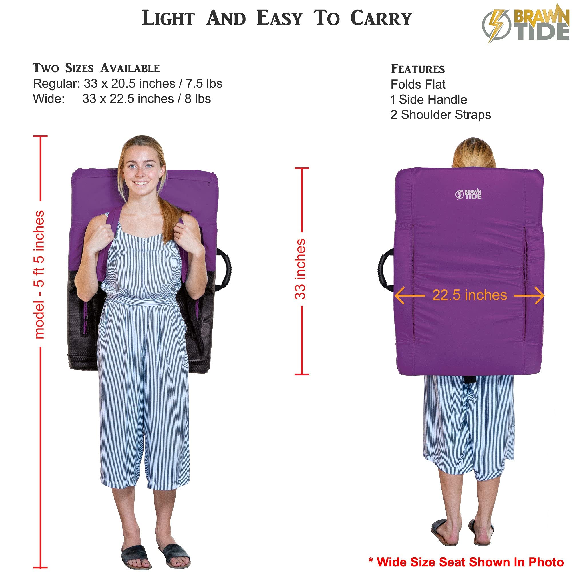 brawntide stadium seat with back support