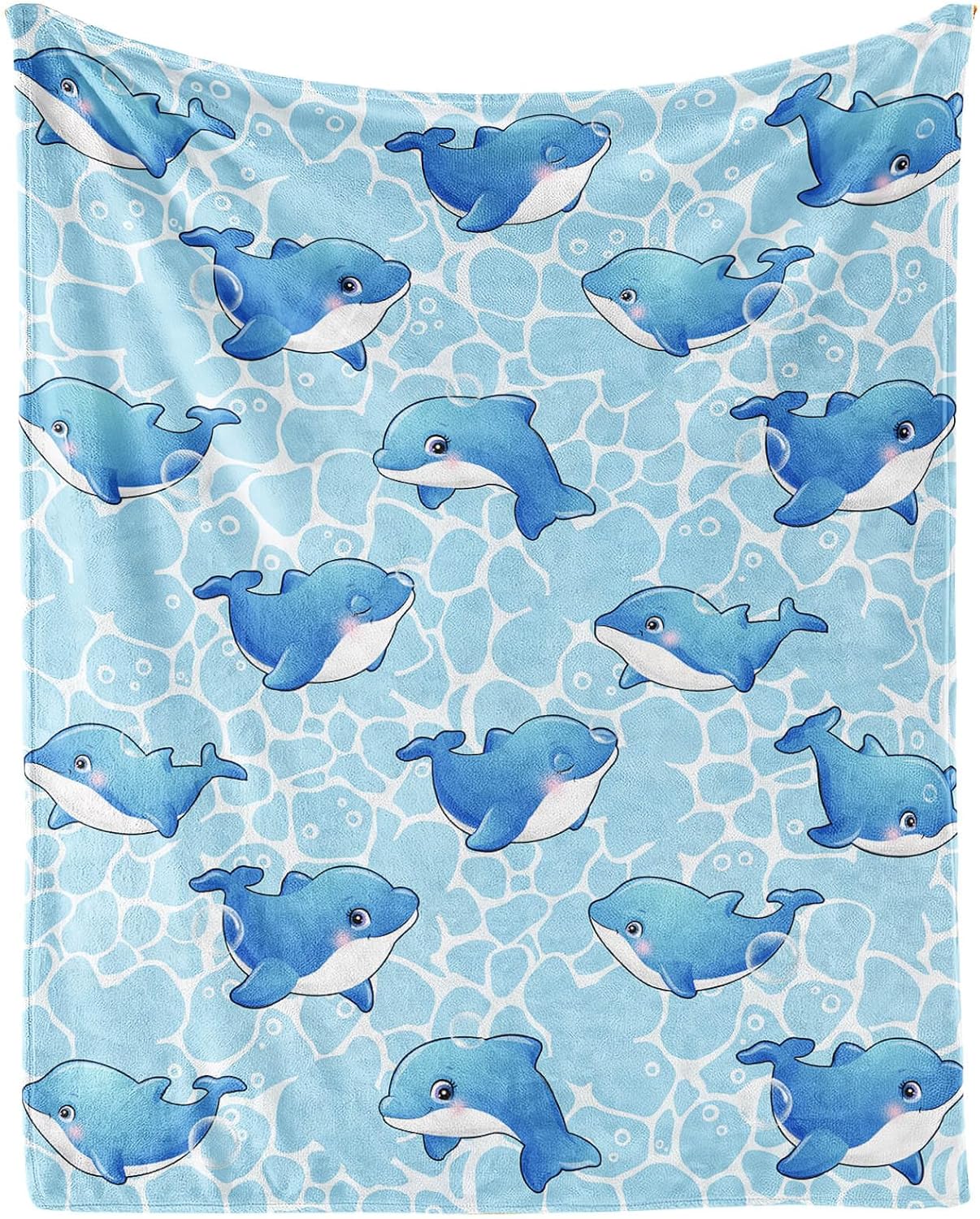 CaomeiWu Dolphin Throw Blanket, 40" x 30" Flannel Cute