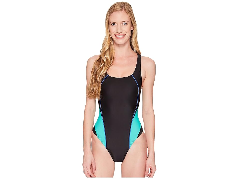 

Speedo Solid Pro LT Drop Back One-Piece (Bali Blue) Women's Swimsuits One Piece