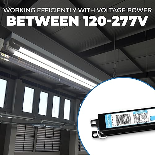 Miniatura 6 de OHLECTRIC Paquete de 10 repuestos para ICN-1P32-SC 1 lámpara  Balasto electrónico fluorescente T8  120-277 voltios  Inicio instantáneo  Balastos