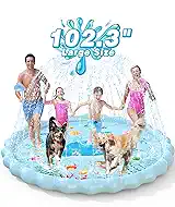 EPN Splash Pad, Extra Large Sprinkler Play Mat Fun for Kids, Thicker Summer Outdoor Water Toys Toddler Pool for 3-12 Years Old Children Boys & Girls (102.3")