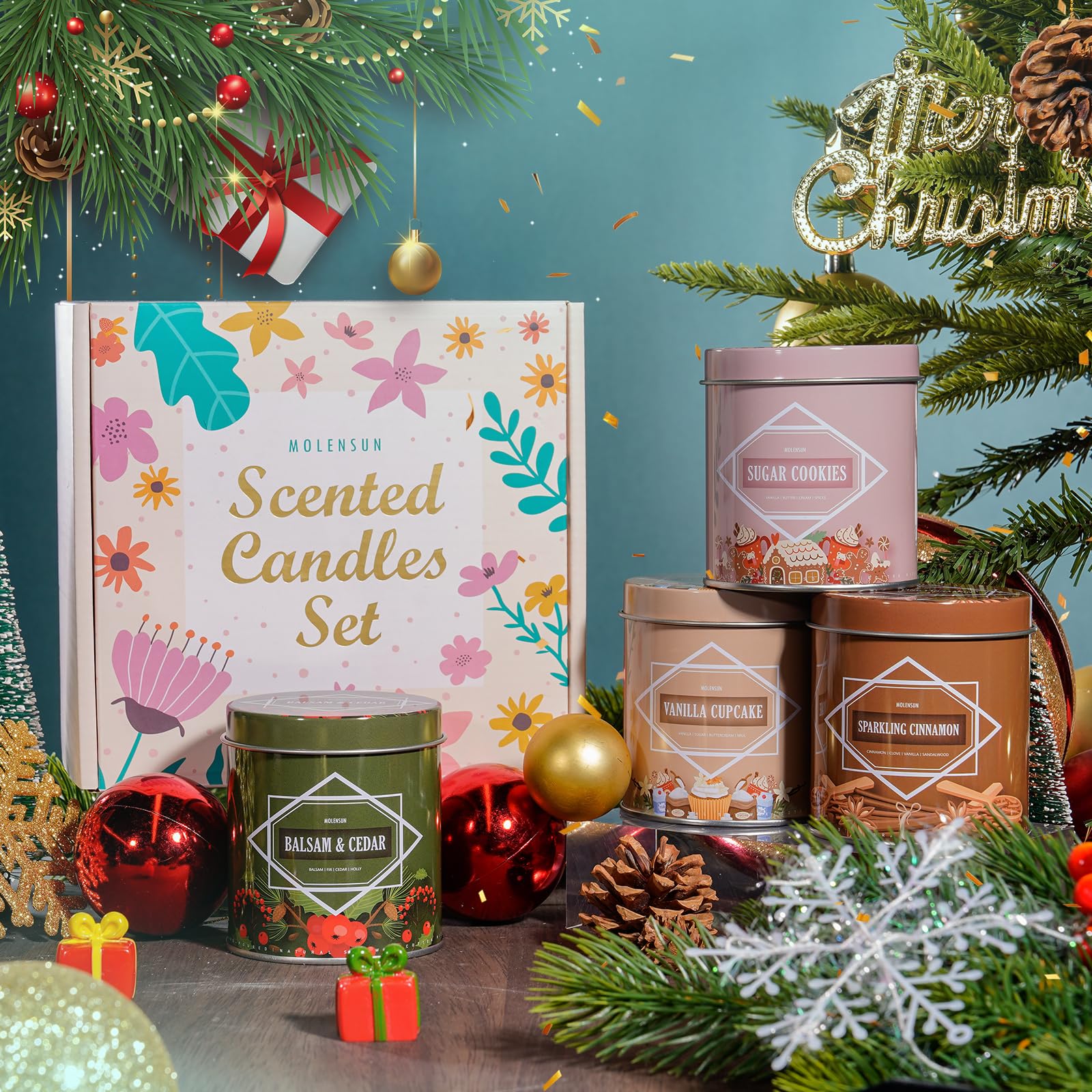 Amazon.com: Scented Candle Set, Winter Scented Candles for Home