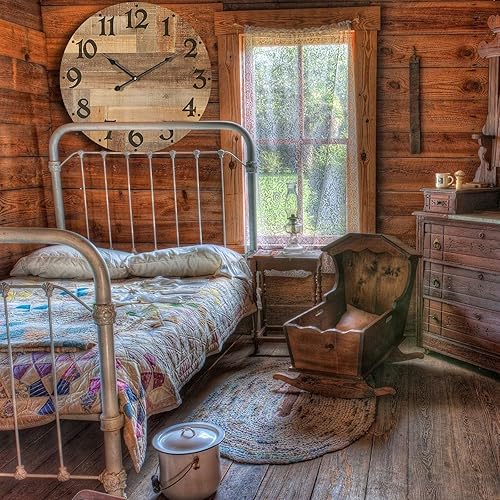 Miniatura 9 de Reloj de pared grande silencioso de 24 pulgadas, funciona con pilas, para cocina de granja, reloj de pared retro sin tictac con números grandes para