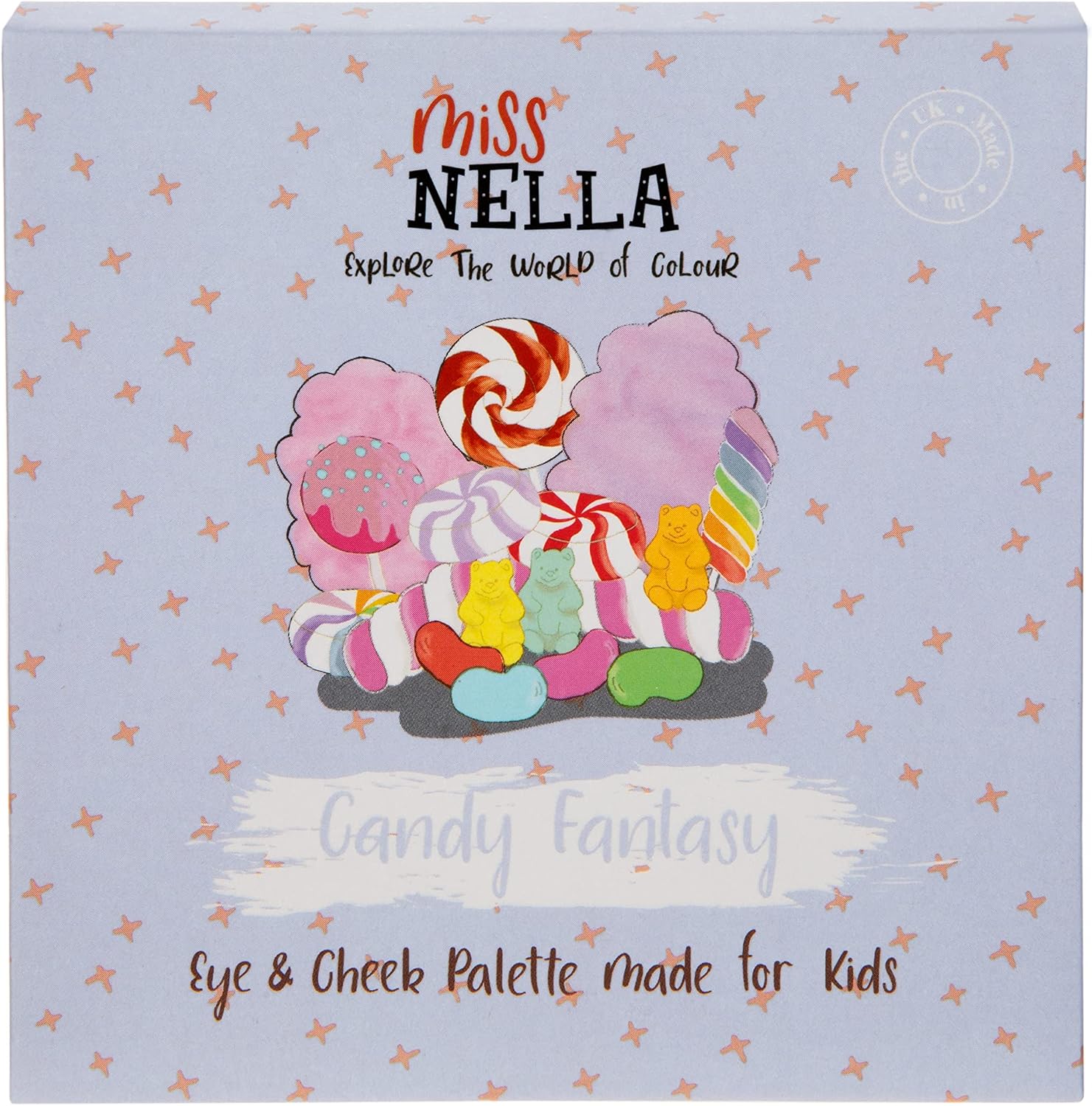 Miss Nella Candy Fantasy Kids Make Up Eye And Cheek Palette With 4 Delightful Shades Make Up For Kids With Handy Little Compact Mirror - Image 4