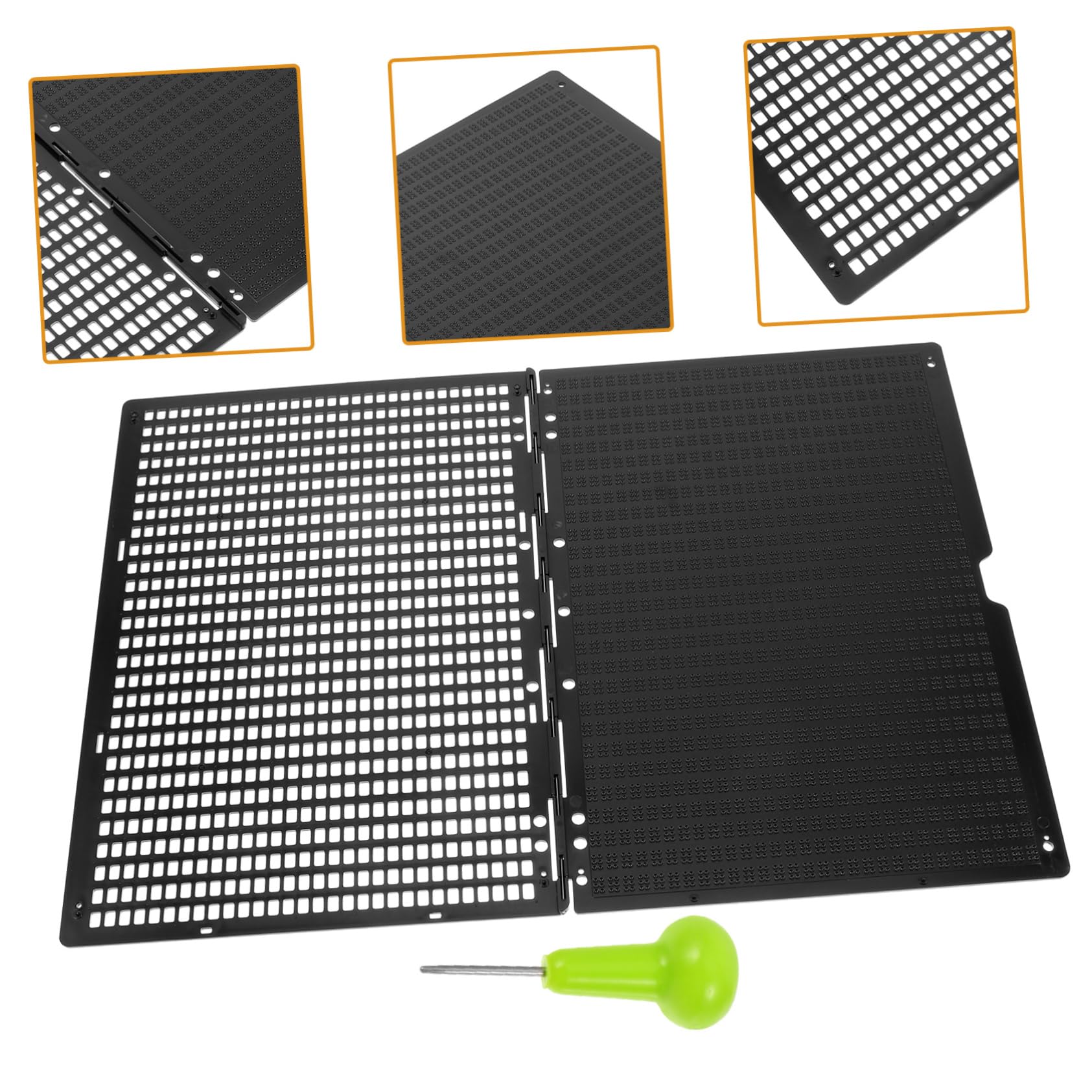 GALPADA 1 Set Tavoletta Braille Piatto braille per non vedenti adulti Stilo Kit tavola Braille scrivere scrittoio per persiane piastra di scrittura braille tavola braille cieca plastica