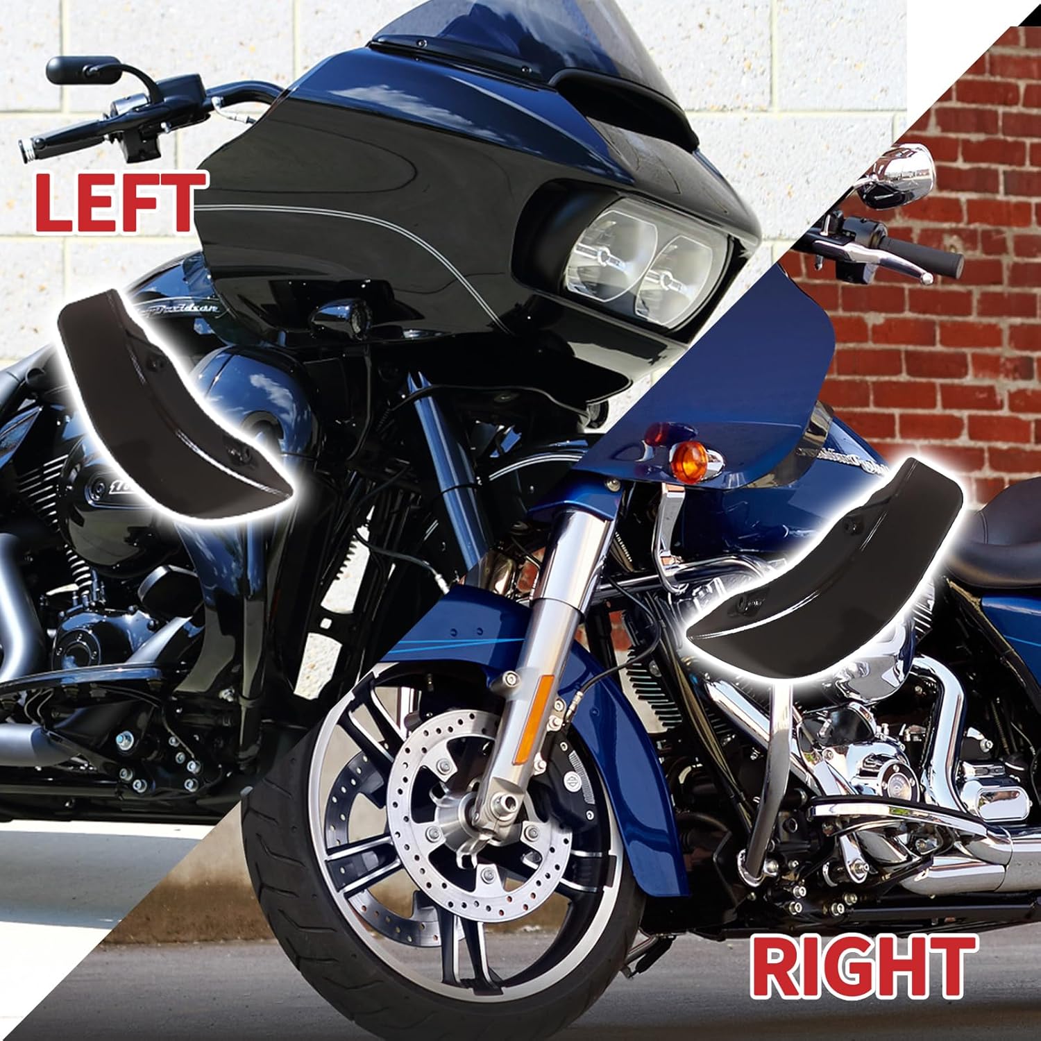 Smoke Wide Wind Deflector For Touring,Side Wind Windshield Fairing Air Deflectors Compatible Harley 2015 2021 Touring Road Glide Special Fltrxs Fltrx Cvo - View #6