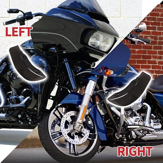 Smoke Wide Wind Deflector for Touring,Side Wind Windshield Fairing Air Deflectors Compatible with Harley 2015-2021 Touring Road Glide Special FLTRXS FLTRX CVO Ultra FLTRUSE Ultra FLTRU Limited