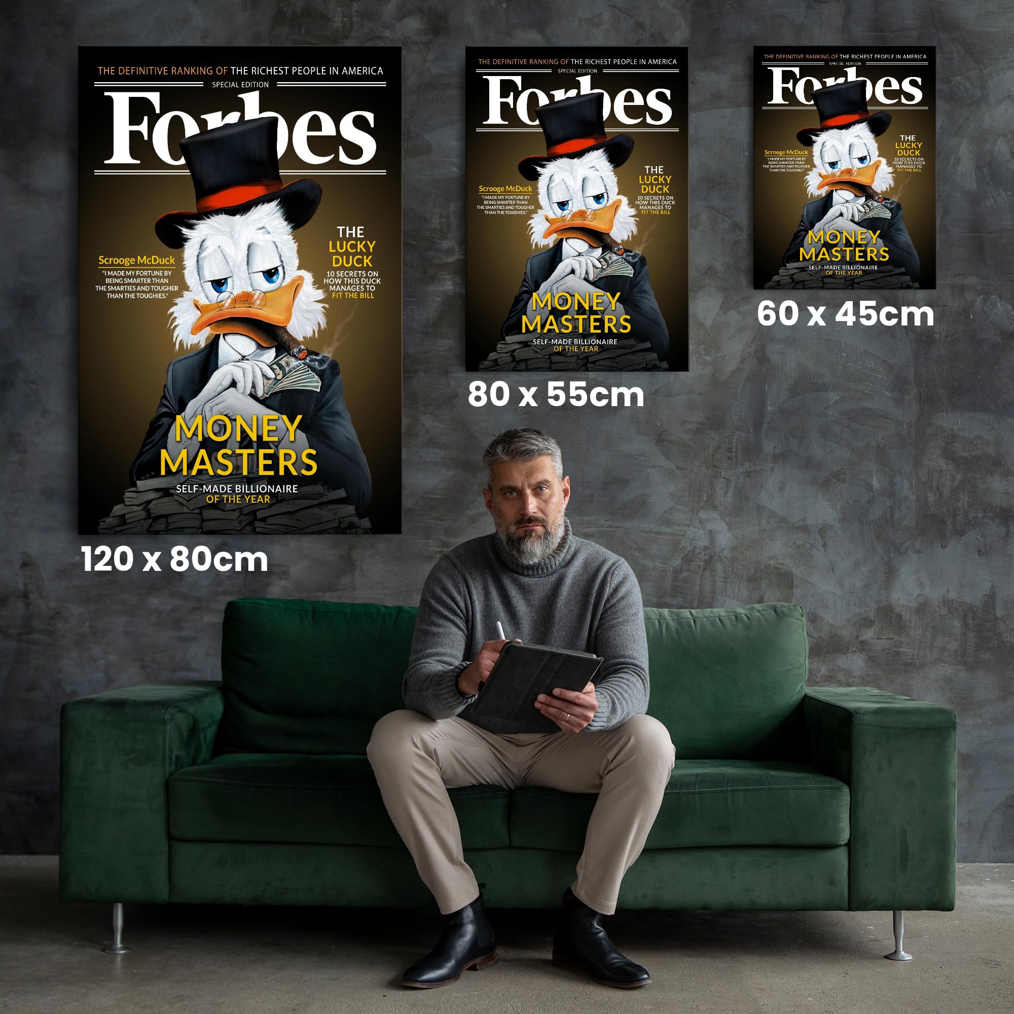 Artmazing | Quadro da parete XXL 55 x 80 cm su tela | Dagobert Forbes | Telaio in legno massello certificato FSC | Stampa artistica di qualità per soggiorno, camera da letto, cucina e ufficio