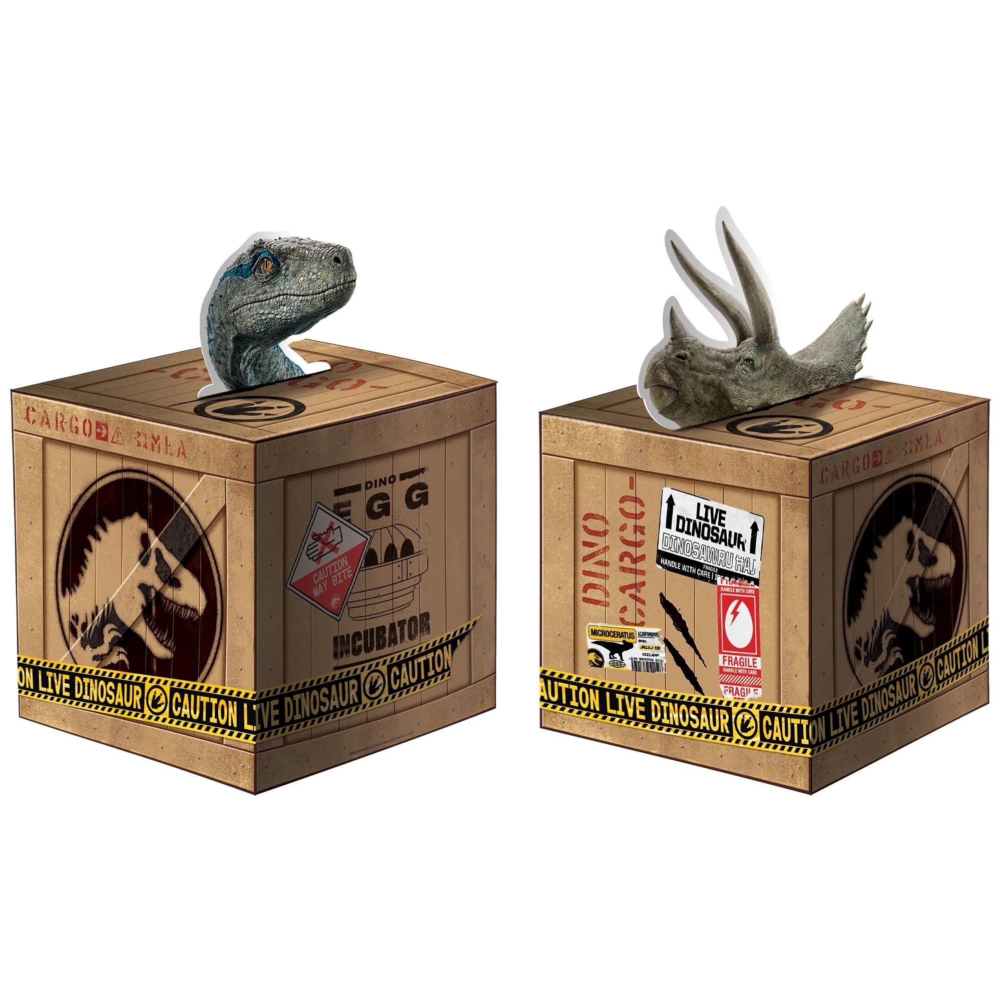 Jurassic World Into the Wild Paper Centerpiece Decorating Kit (2 Pcs) - Party Decor for Dino-Lovers of All Ages - Perfect for Birthdays, Celebrations &amp; Events