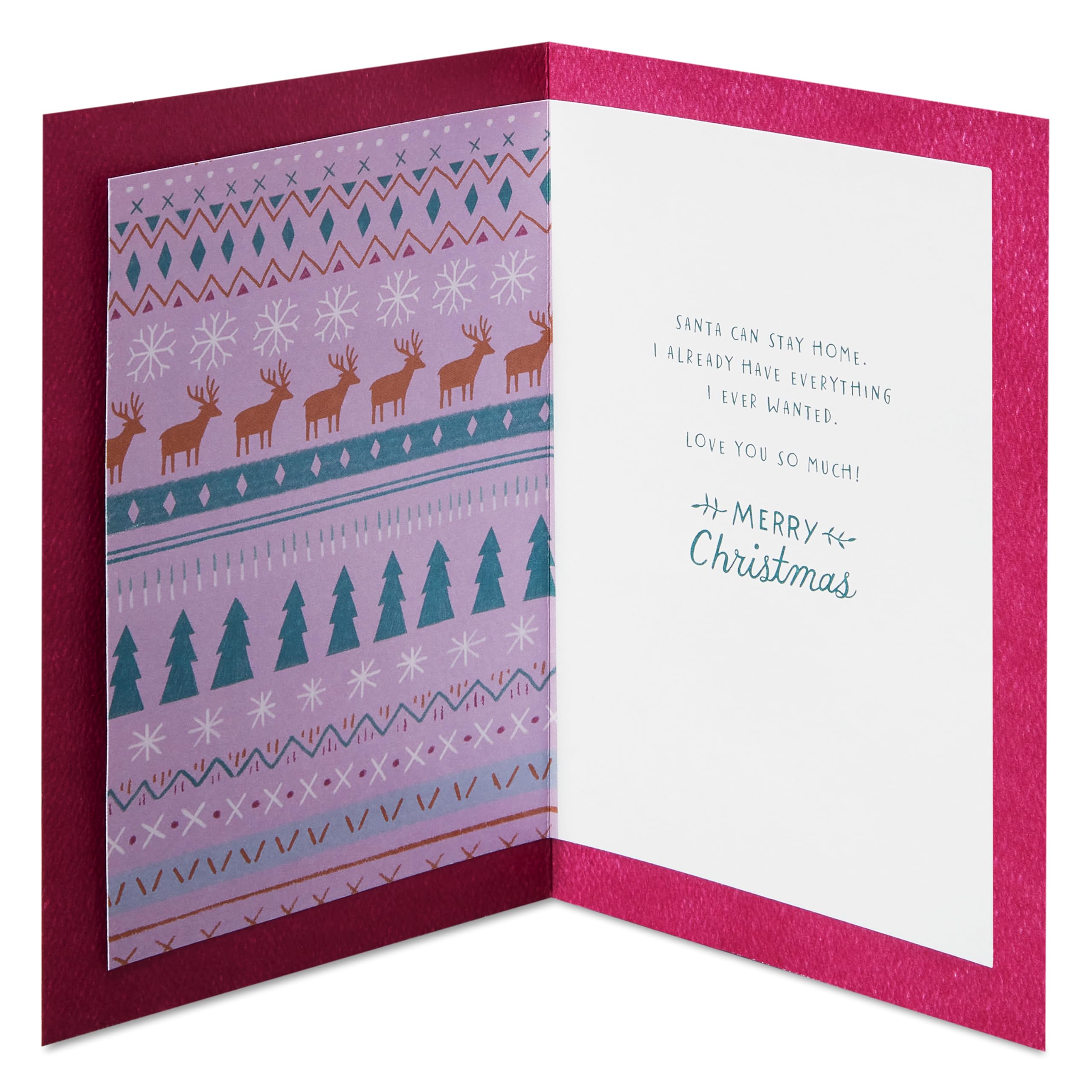 American Greetings Christmas Card from Wife to Wife (Everything I Ever Wanted), Christmas Sweaters, 5x7 inches - Image 2