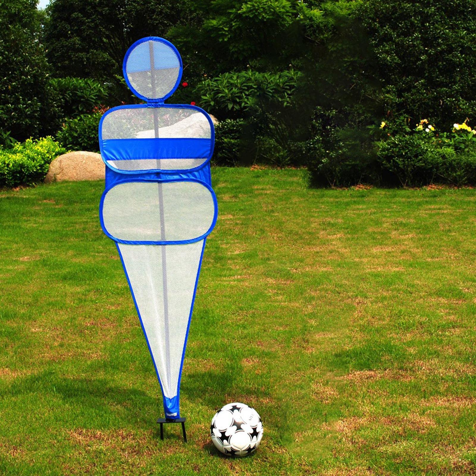 UGPLM Soccer Free Kick Wall Training Spring Nails Portable Practice Tumbler Football Tackling Dummy for Sports Accessories Exercising, White