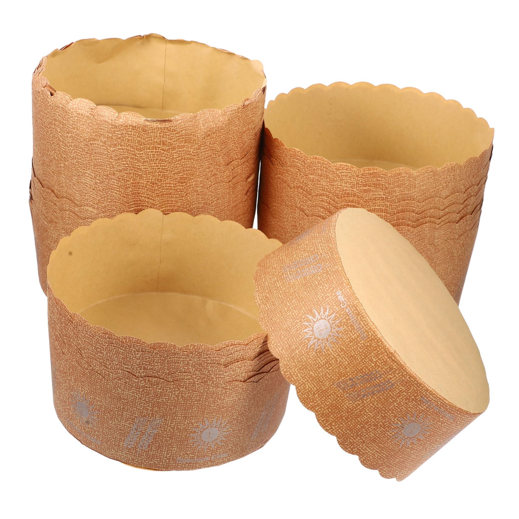 TOYANDONA 100 Stück Runde Papier Backförmchen Lebensmittelecht Backfest für Cupcakes Muffins Kuchen für Backen Party Hochzeit Bäckerei und Dessertläden