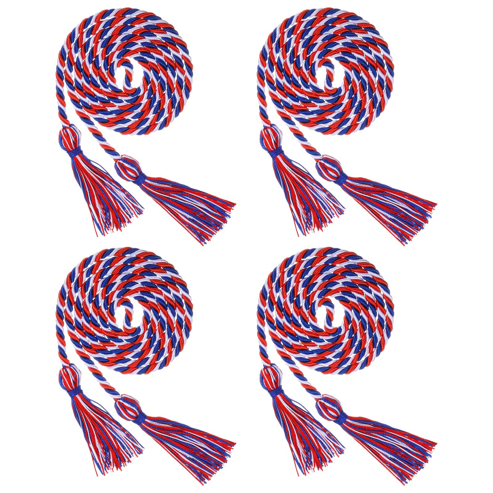 Cuerdas de graduación de poliéster trenzado uxcell accesorio de honor tricolor