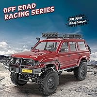 Vista 2 de RC Crawler 116 Escala RC Rock Crawler, WPL C54 All Terrain RC Car RTR 4x4 Off-Road Camiones de control remoto con luces LED y dos