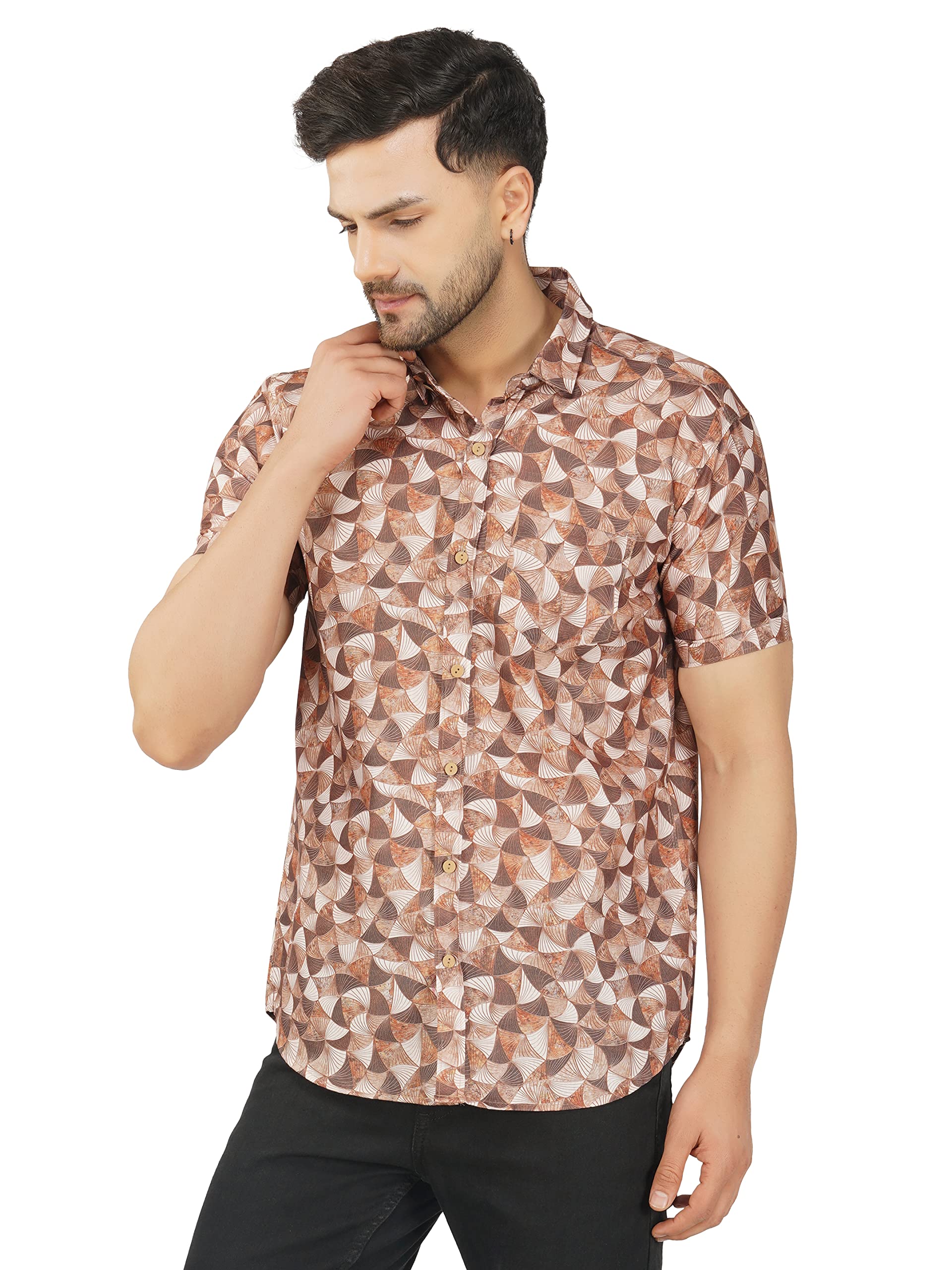 BASE 41 Men's Printed Shirt