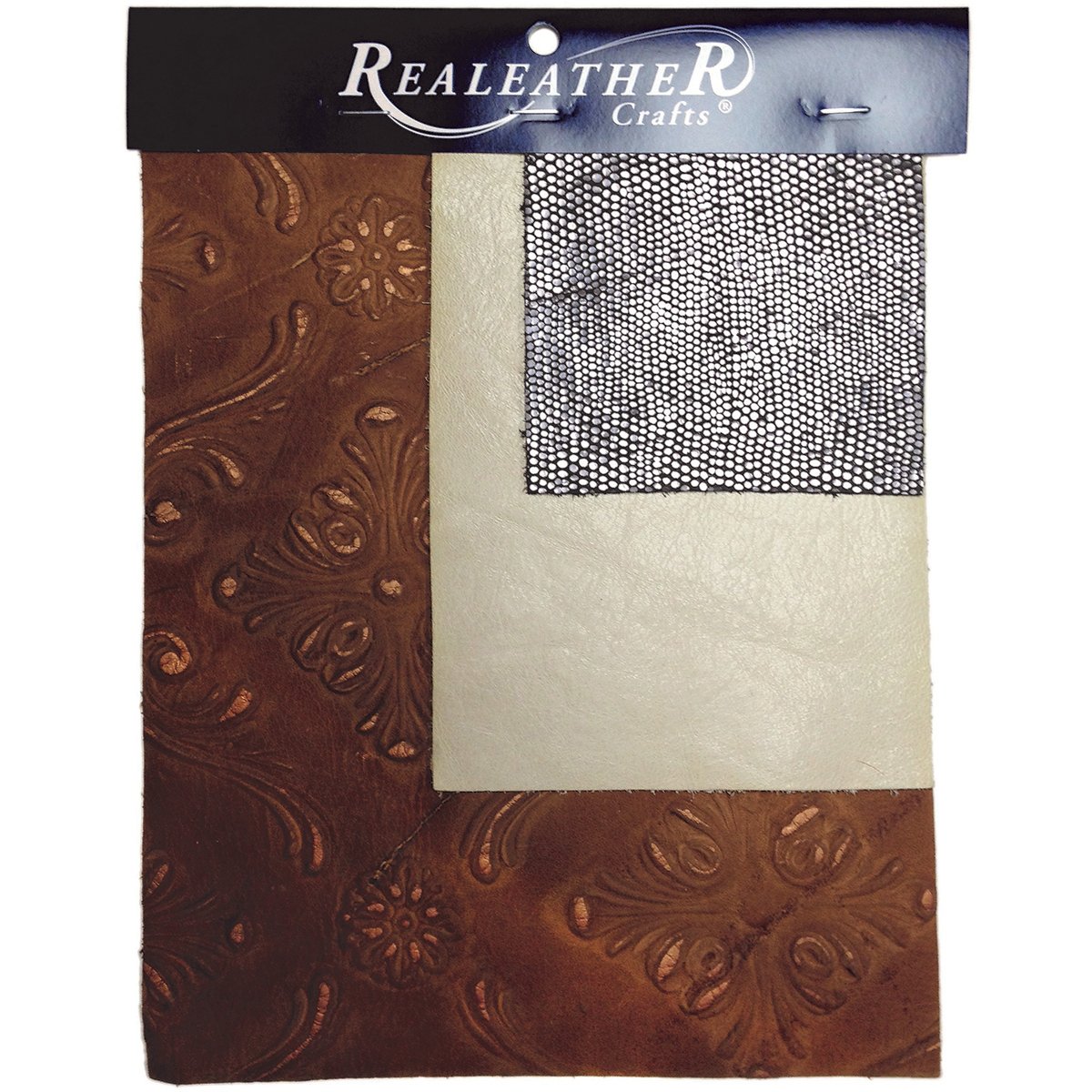 Realeather CraftsBDL-3 Assorted Leather Trim Pack, 3-Pack