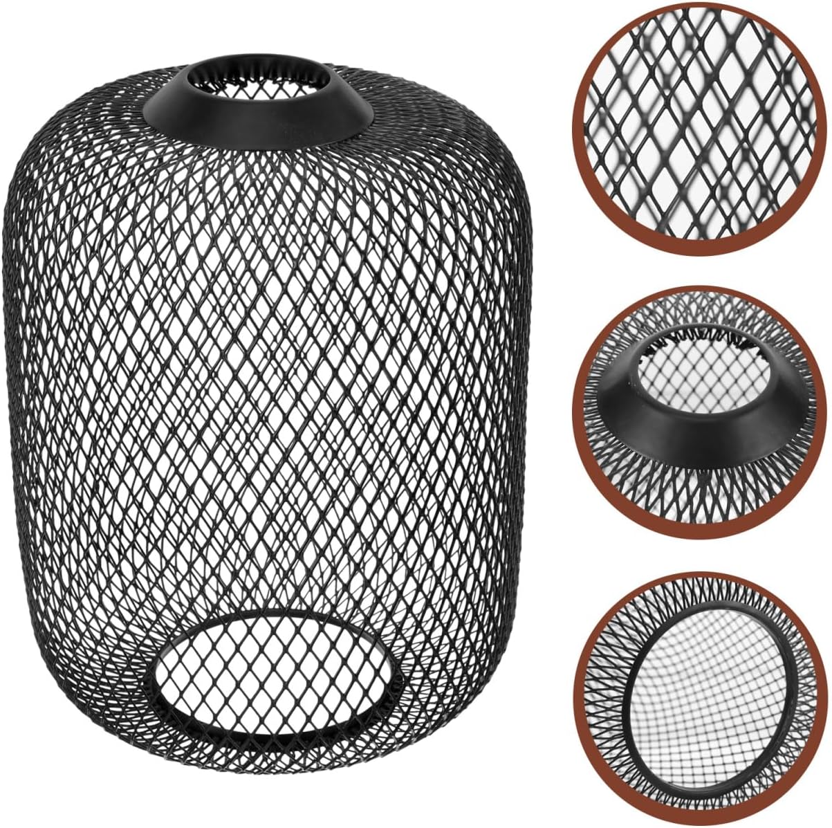Gadpiparty Hollow Out Metal Wire Lamp Shade Mesh Cover Pendant Light Cage Ceiling Light Cover 8.27 Inch Decorative Wire Lamp Shade for Home Dining Kitchen