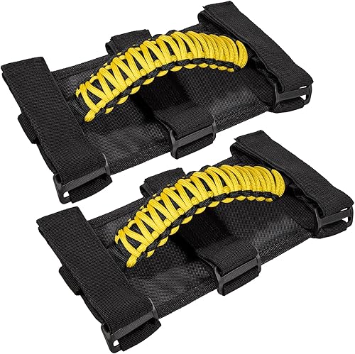 Vista 132 de 4 asas de agarre para Jeep Wrangler JK JKU JL JLU TJ YJ Sports Sahara Freedom Rubicon Unlimited Gladiator JT 1955-2023 UTV ATV Premium 550 Paracord