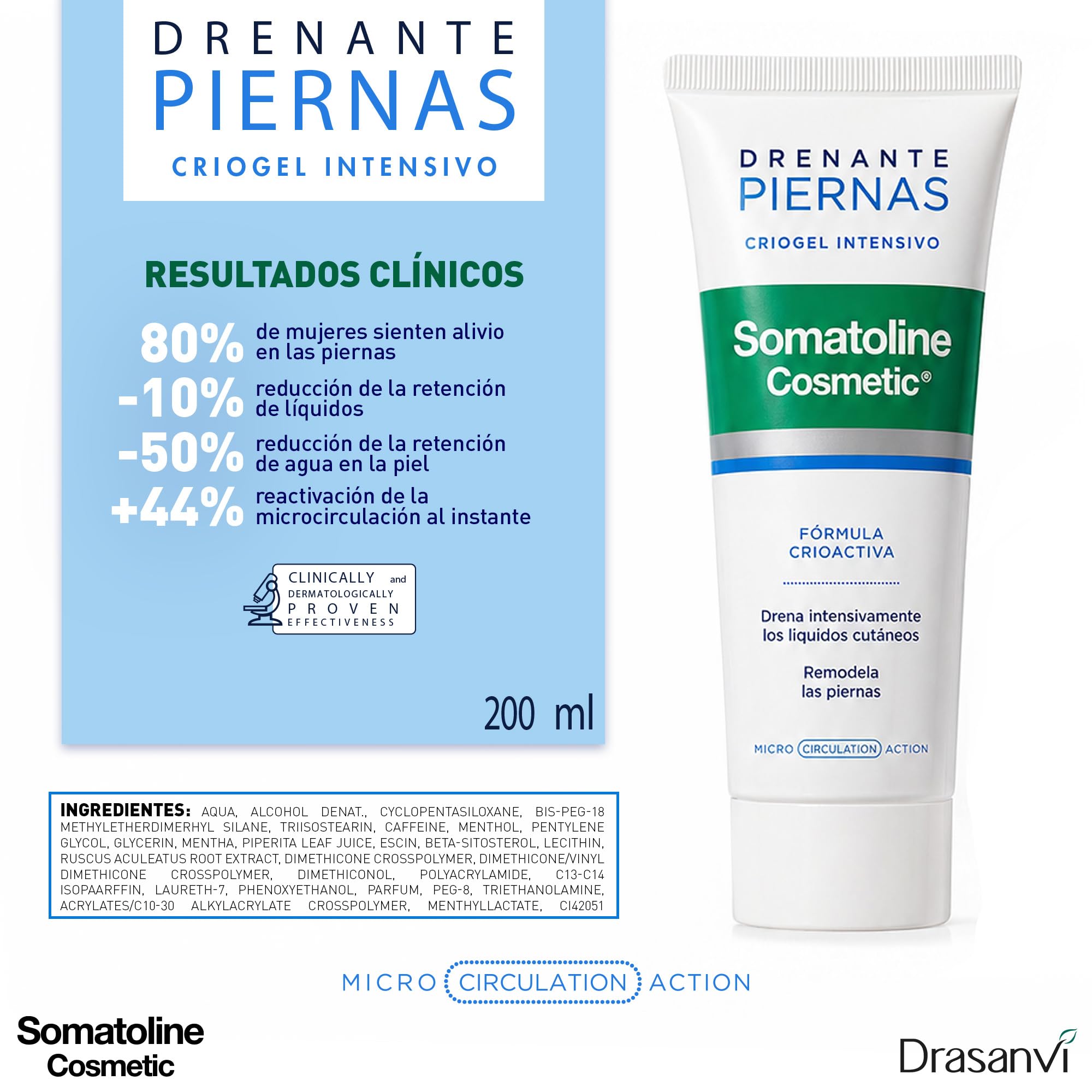 Somatoline Cosmetic - Gel Minceur Drainant Jambes - 200ml