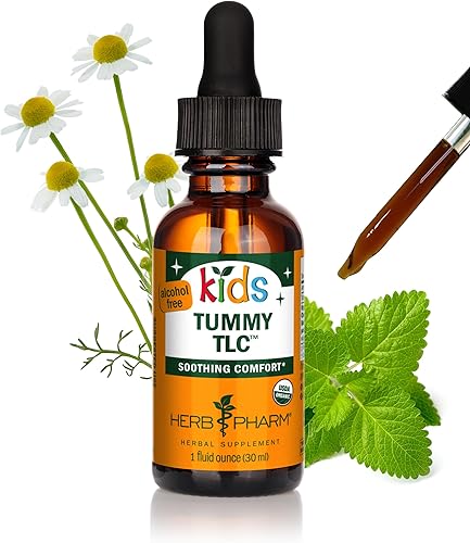 Herb Pharm Fórmula herbaria líquida de abdomen TLC orgánica certificada para niños, 1 onza (FKTUM01)