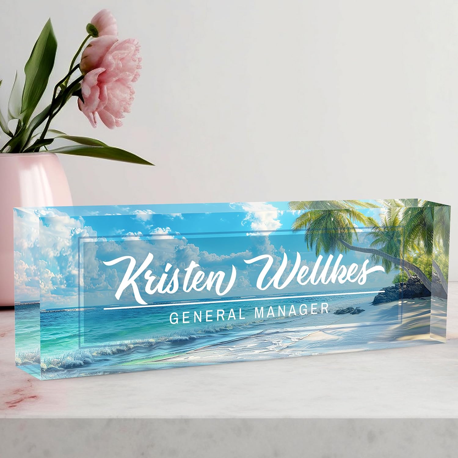 thumbnail image 2 of Customized Name Plate For Desk, Custom Desk Name Plate, Personalized 2 of 10