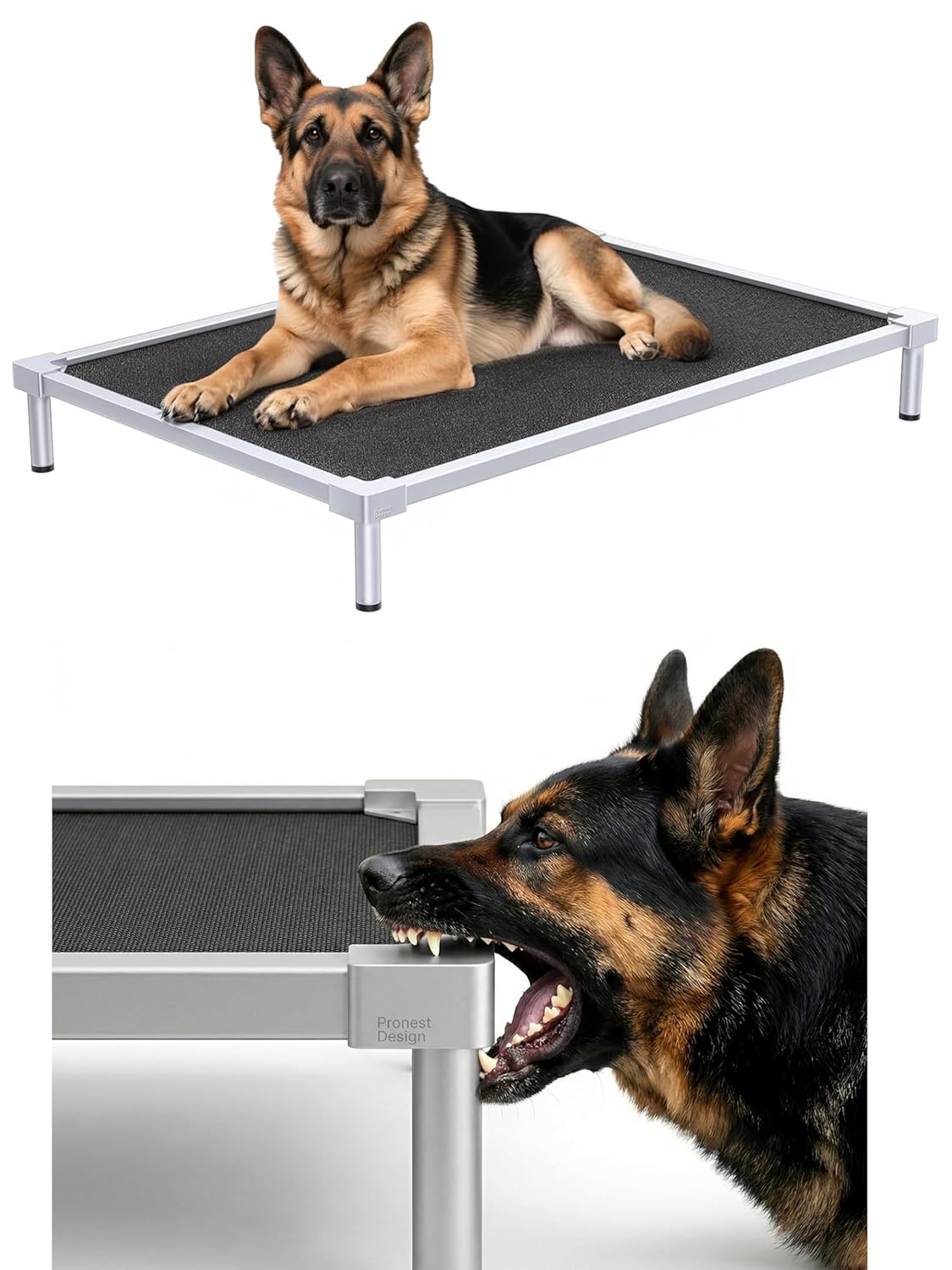 Pronest Elevated Dog Bed Medium Size Dog Chew Proof Aluminum Alloy Heavy Duty Dog Supplies Cooling Raised Pet