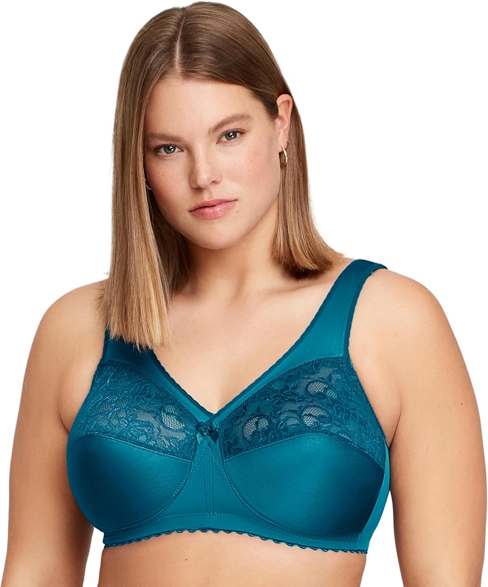 Glamorise Womens Full Figure Support Bra 36E Dark Teal — view 6
