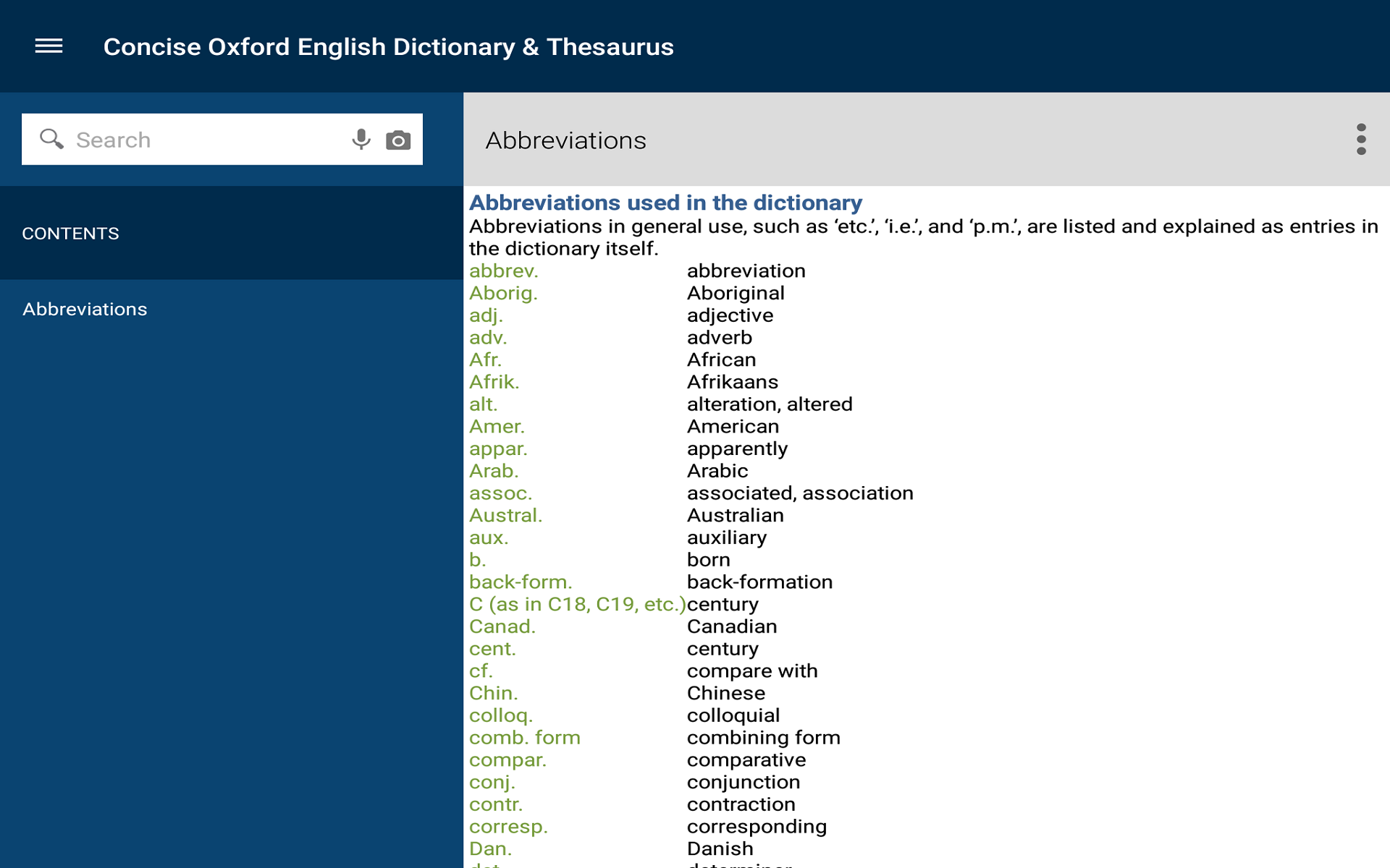 Concise Oxford English Dictionary & ThesaurusAmazon.co.ukAppstore for