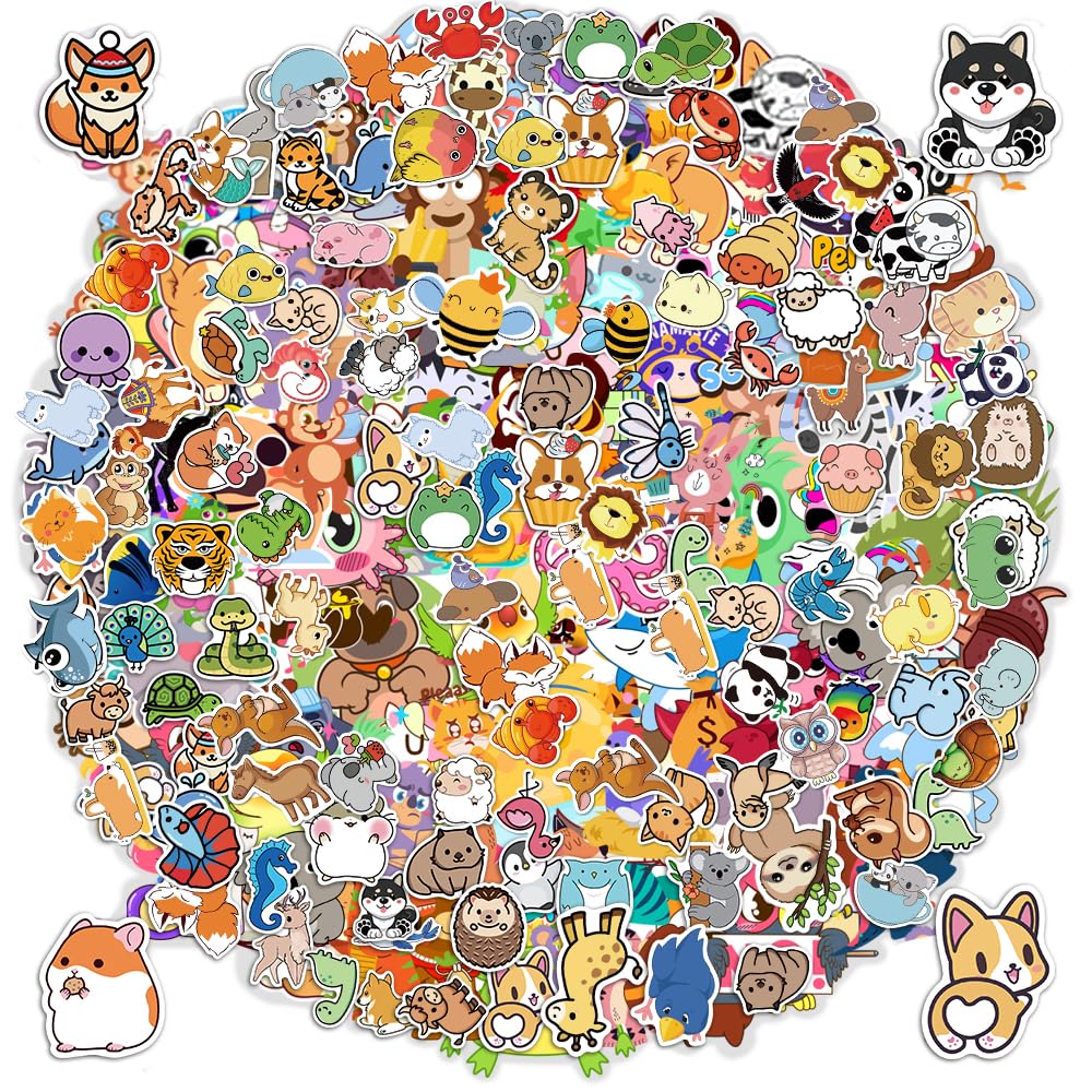 100 Cartoon Stickers Colorful Aesthetic VSCO Vinyl/PVC Waterproof Decals for Water Bottle, Phone, Case, Laptop, Skateboard, Gift for Kids, Teens, Boys and Girls (Blue 100)