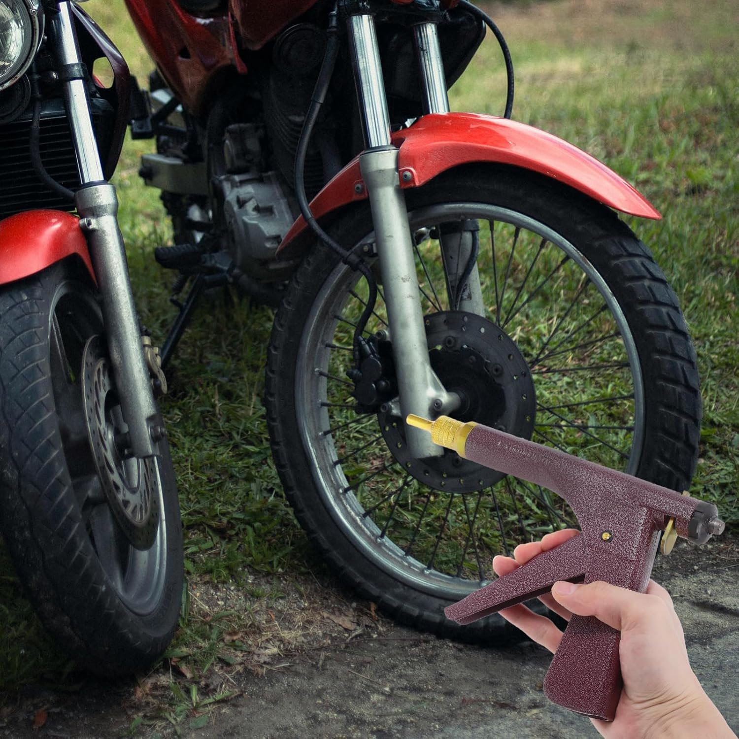 Zerodeko Motorcycle Tire Repair Kit Tire Patch Kit for Motorcycles Quick Fix Tools