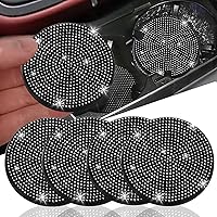 Vista 30 de NBTEPEM 2 posavasos de auto con diamantes de imitación, 2.75 pulgadas, antideslizantes, a prueba de golpes, universal, a la moda, para auto