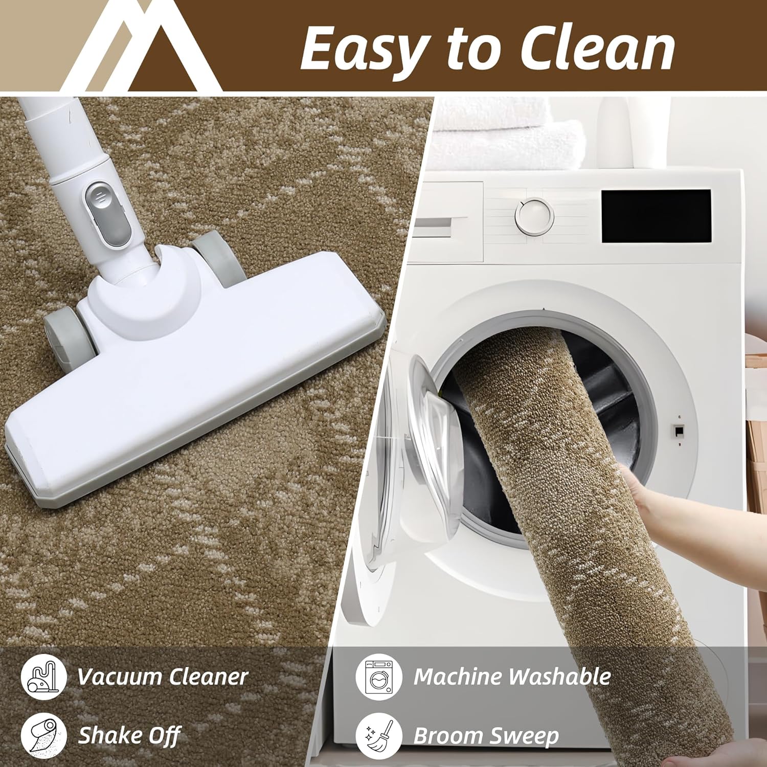 COSY HOMEER Plaid Door Mat 20" x 32",Dirt Trapper Entryway Rugs,Non-Slip Washable Farmhouse Doormat,Low Profile Welcome Mats for Paws Taupe - Image 7