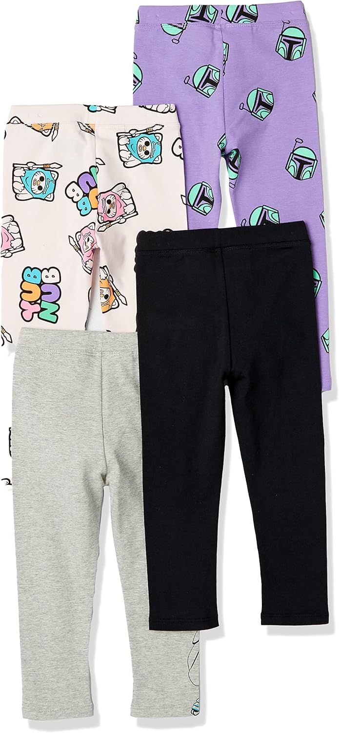 Amazon Essentials Disney | Marvel | Star Wars | Frozen | Princess Girls and Toddlers' Leggings, Multipacks - Image 2
