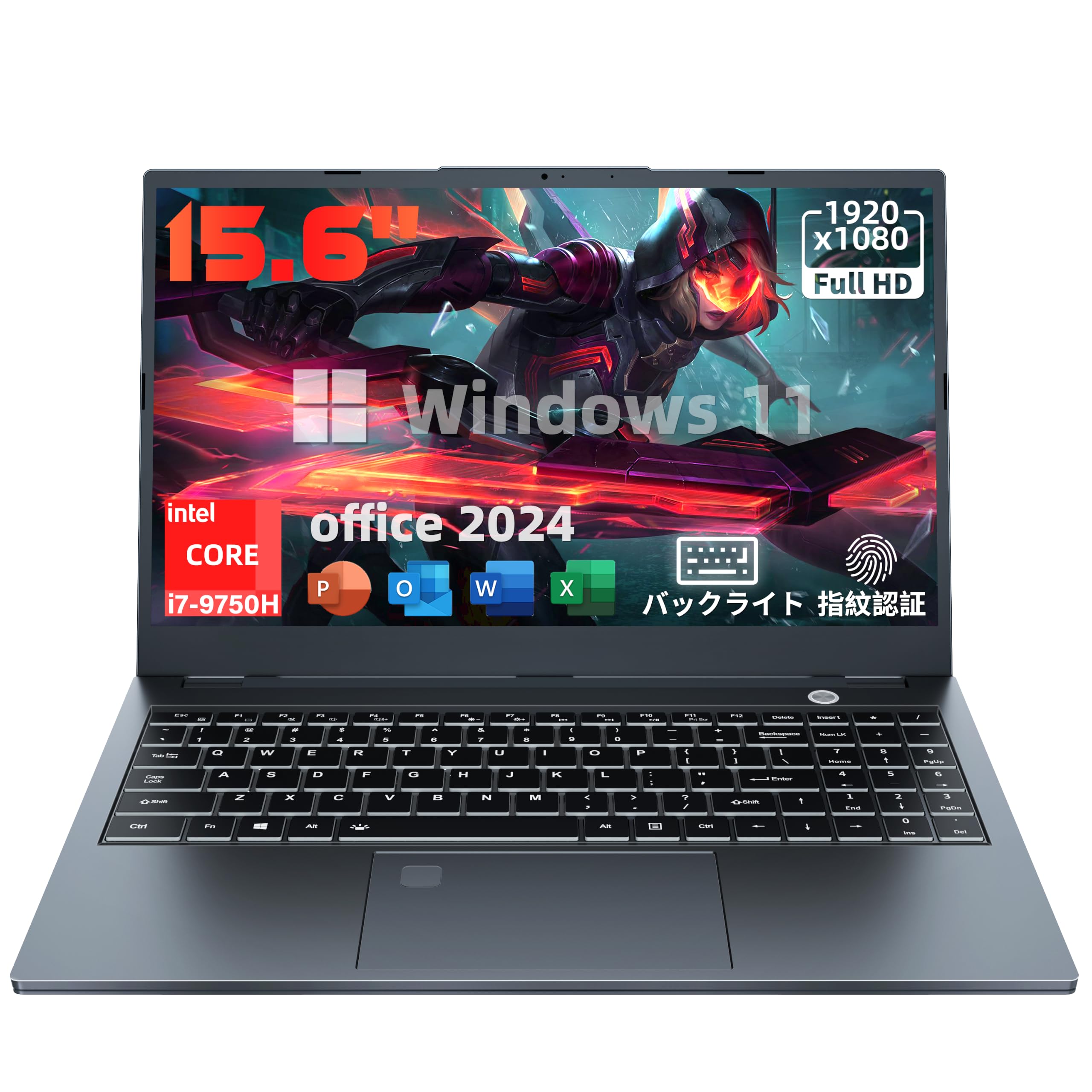 Amazon.co.jp: ノートパソコンCorei7-9750H 最大4.5Ghz【Office2024