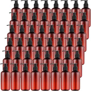 Eaasty 48 Pack 8oz/250ml Refillable Pump Bottles - Clear Plastic Shampoo Lotion Soap Dispensers Bulk Reusable Leak-Proof for Travel & Home