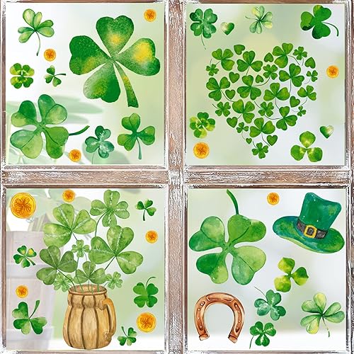 Miniatura 2 de FAMYGFT Decoraciones de Pascua para ventanas, gnomo de Pascua para ventana, feliz huevo de Pascua, vacaciones, conejo, primavera, calcomanías de