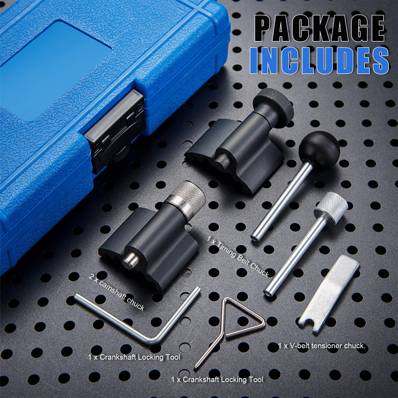 Kit Messa in Fase Motore Strumento Regolazione di Bloccaggio Dell'albero a Cameo Compatibile con VAG 1.4L 1.6L 1.9L 2.0L SDI TDI Diesel Engine A1 A3 A4 A6 Q3 Q5